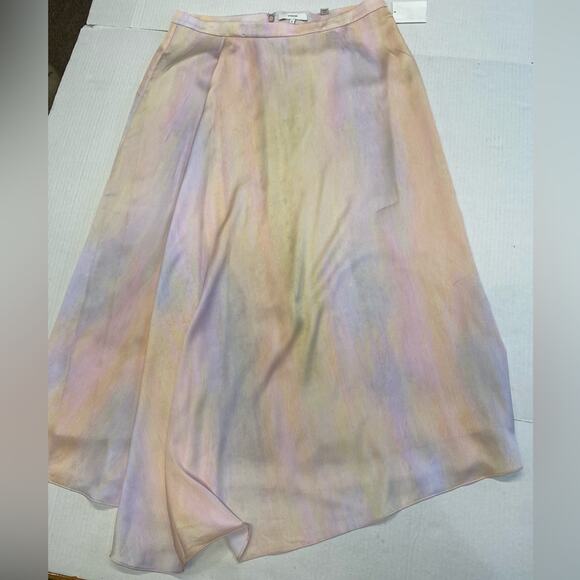 Vince rainbow wash drape skirt in multi size 10 (b17) NWOT - Picture 8 of 11
